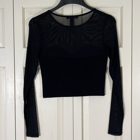 Forever 21 Sheer Sweetheart Black Crop Top - Picture 4 of 4